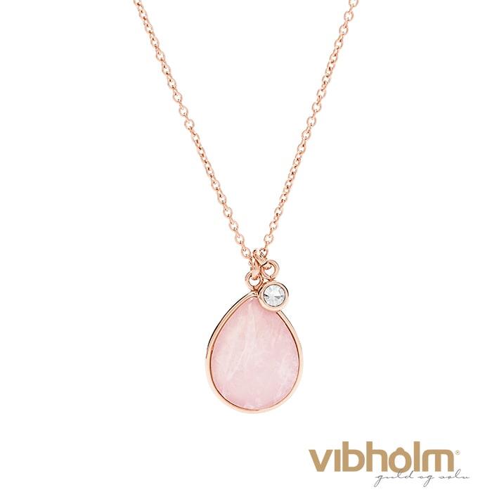 Fossil - Iconic Halskæde - rosaguldbelagt stål JF02840791